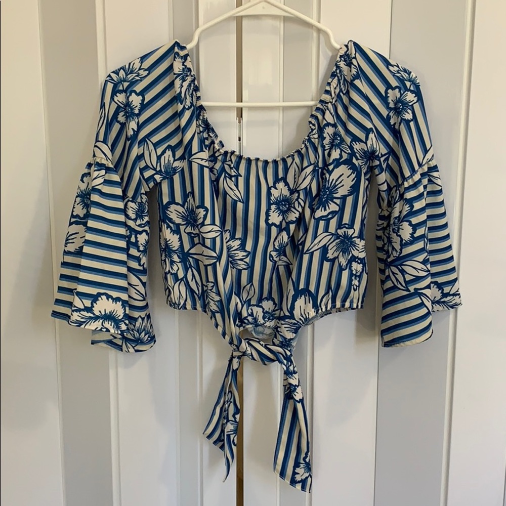 Stripes and flower Top